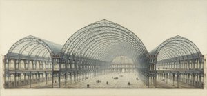 Exposición Universal 1855. Palacio de la Industria, sección transversal de Max Berthelin